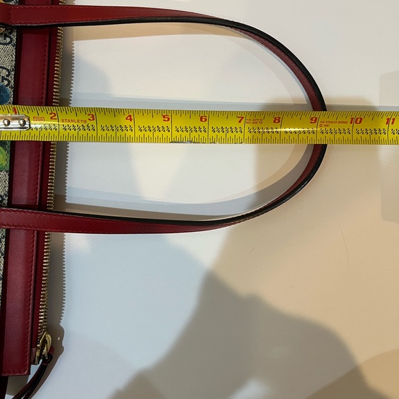 ** AUTHENTIC**Gucci GG Blooms Tote Multi Coated Canvas Fabric Bag - Picture 10 of 13